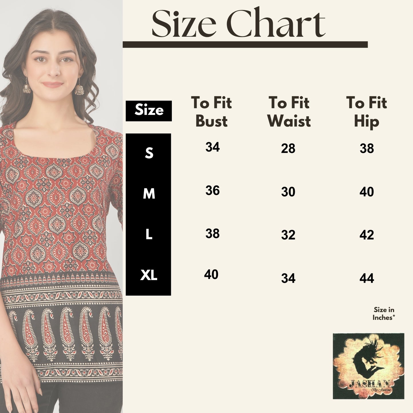 Border Brown Short Kurti