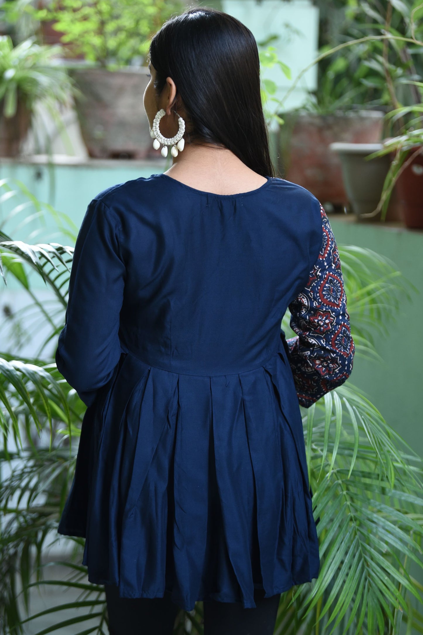 Indian print Blue short kurti