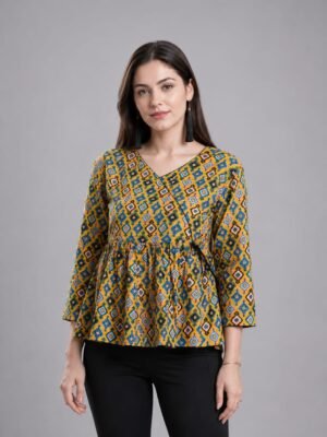 yellow angarakha top